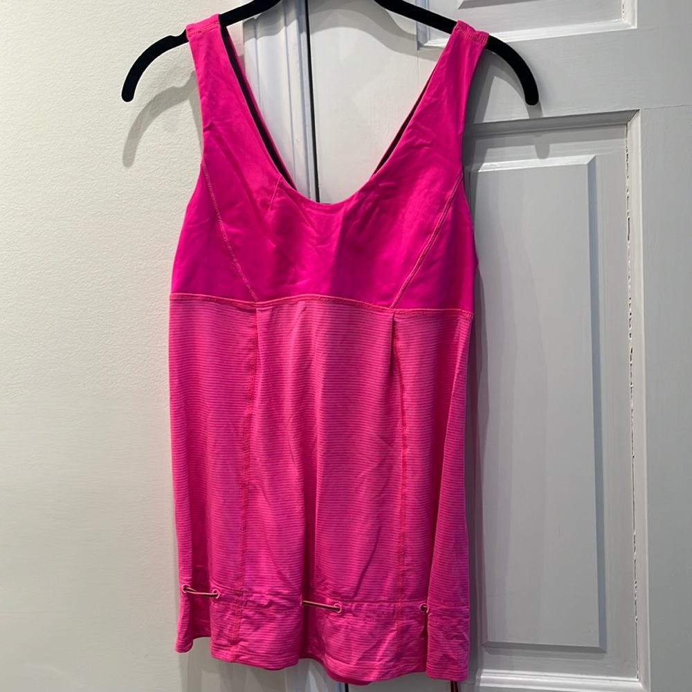 Pink Lululemon athletic tank top